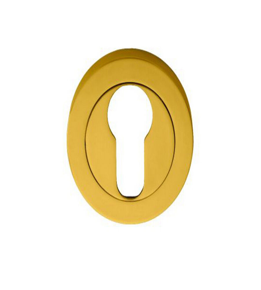 Carlisle Brass AA1 Escutcheon Polished Brass - Euro Profile On Concealed Fix Round Rose 50mm