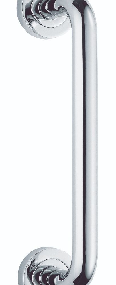 CARLISLE BRASS AA16BCP STUDIO H - PULL HANDLE ON ROSE (CONCEALED FIX) CRO (POLISHED CHROME) 229MM