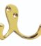 CARLISLE BRASS AA27 VICTORIAN DOUBLE ROBE HOOK 51MM