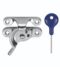 CARLISLE BRASS AA40LCKCP LOCKING SASH FASTENER (FITCH PATTERN) 64MM X 25MM