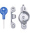 CARLISLE BRASS AA40LCKSC LOCKING SASH FASTENER (FITCH PATTERN) 64MM X 25MM