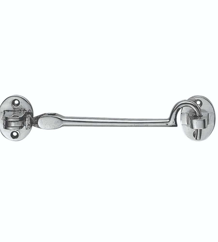 CARLISLE BRASS AA62CP/BP CABIN HOOK (152MM : 6 INCH) - HEAVYWEIGHT (SILENT PATTERN)