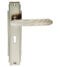 CARLISLE BRASS ADR011SN ART DECO LEVER ON BACKPLATE - LOCK 57MM C/C  205 X 45MM - PAIR