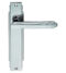 CARLISLE BRASS ADR012CP ART DECO LEVER ON BACKPLATE - LATCH   205 X 45MM - PAIR