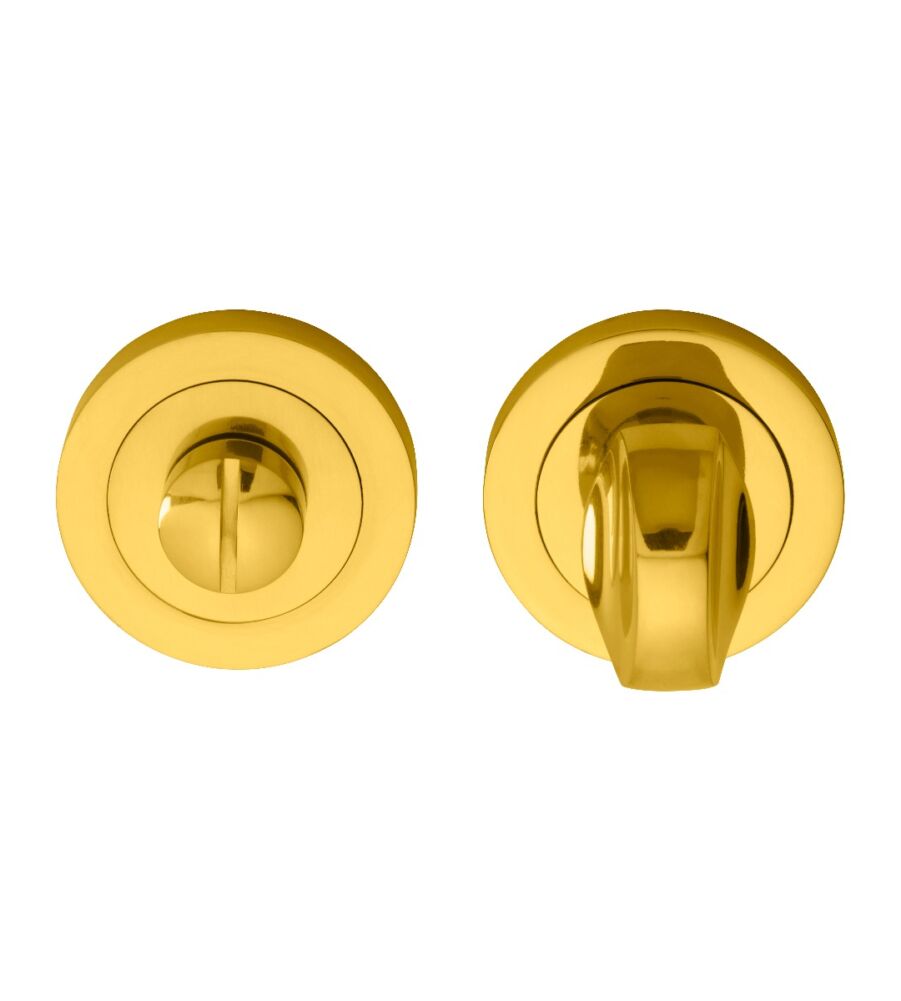 CARLISLE BRASS AQ12 TURN & RELEASE ON CONCEALED FIX ROUND ROSE (4.9 X 67MM SPINDLE) 51MM - SET