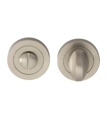Carlisle Brass AQ12SN Turn & Release On Concealed Fix Round Rose (4.5 X 60mm Spindle) Nis (Satin Nickel) 52mm – Set