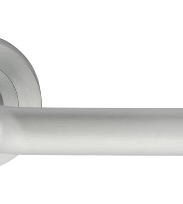 Carlisle Brass AQ2SC Studio H Lever On Concealed Fix Round Rose (Iris) Csa (Satin Chrome) 51mm – Pair