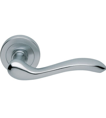 Carlisle Brass AQ3SC Apollo Lever On Concealed Fix Round Rose (Erica) Csa (Satin Chrome) 51mm – Pair