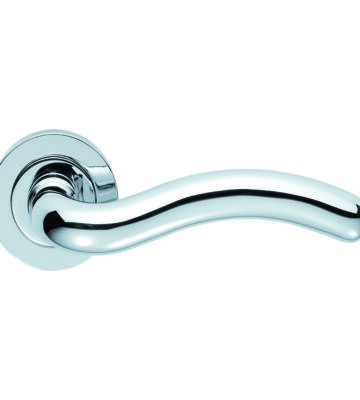 Carlisle Brass AQ8CP Squiggle Lever On Concealed Fix Round Rose Cro (Polished Chrome) 51mm – Pair
