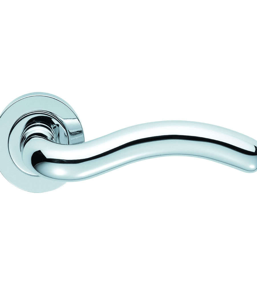 CARLISLE BRASS AQ8CP SQUIGGLE LEVER ON CONCEALED FIX ROUND ROSE CRO (POLISHED CHROME)  51MM - PAIR