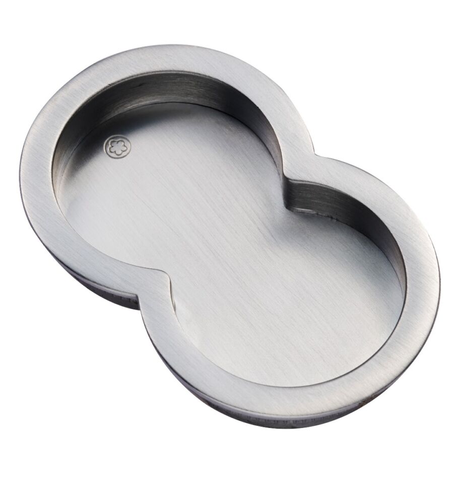 CARLISLE BRASS ART84SC OTTO SLIDING DOOR PULL BLANK (EIGHT SHAPED) CSA (SATIN CHROME) 88 X 55MM - PAIR
