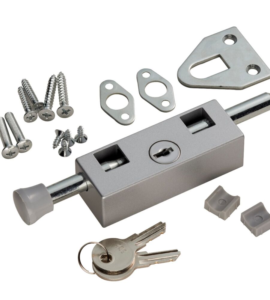 CARLISLE BRASS AWL4105/SV/BP MULTI PURPOSE DOOR BOLT KEY LOCKABLE 150MM