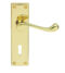 CARLISLE BRASS CBS54 VICTORIAN SCROLL LEVER ON BACKPLATE - LOCK 57MM C/C (CONTRACT RANGE) 155MM X 40MM - PAIR