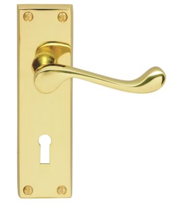 Carlisle Brass DL54 Victorian Scroll Lever On Backplate – Lock 57mm C/C 150mm X 43mm – Pair