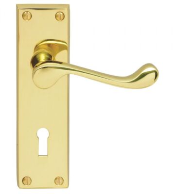 Carlisle Brass DL54/BP Victorian Scroll Lever On Backplate – Lock 57mm C/C – Pair