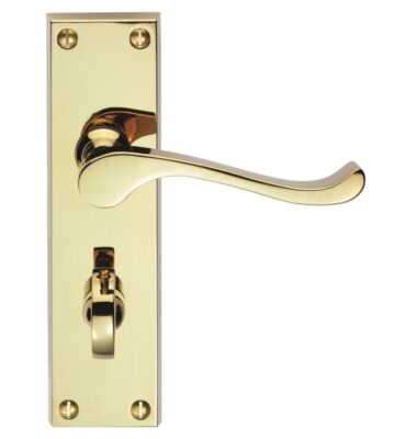 Carlisle Brass CBS54WC Victorian Scroll Lever On Backplate – Bathroom 57mm C/C (Contract Range) 155mm X 40mm – Pair