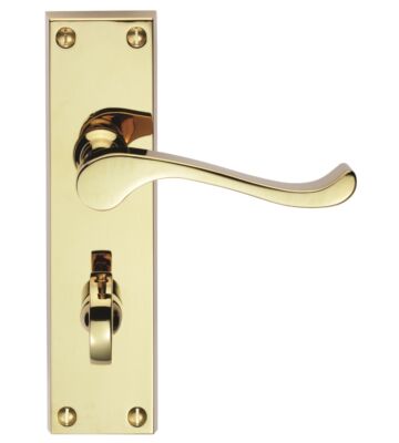 Carlisle Brass DL54WC Victorian Scroll Lever On Backplate – Bathroom 57mm C/C 150mm X 43mm – Pair