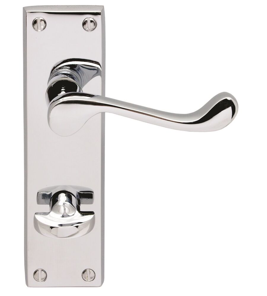 CARLISLE BRASS DL54WCCP VICTORIAN SCROLL LEVER ON BACKPLATE - BATHROOM 57MM C/C 150MM X 43MM - PAIR