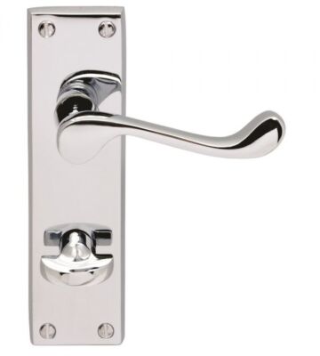 Carlisle Brass DL54WCCP/BP Victorian Scroll Lever On Backplate – Bathroom 57mm C/C – Pair