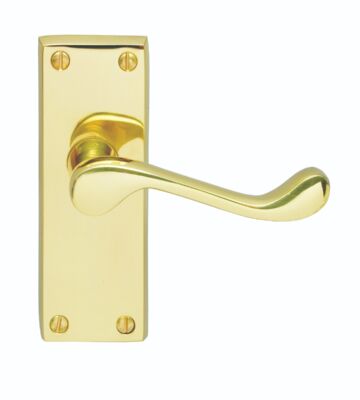 Carlisle Brass CBS55/BP Victorian Scroll Lever On Backplate – Latch (Contract Range) – Pair