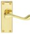 CARLISLE BRASS CBS55 VICTORIAN SCROLL LEVER ON BACKPLATE - LATCH (CONTRACT RANGE) 120MM X 40MM - PAIR