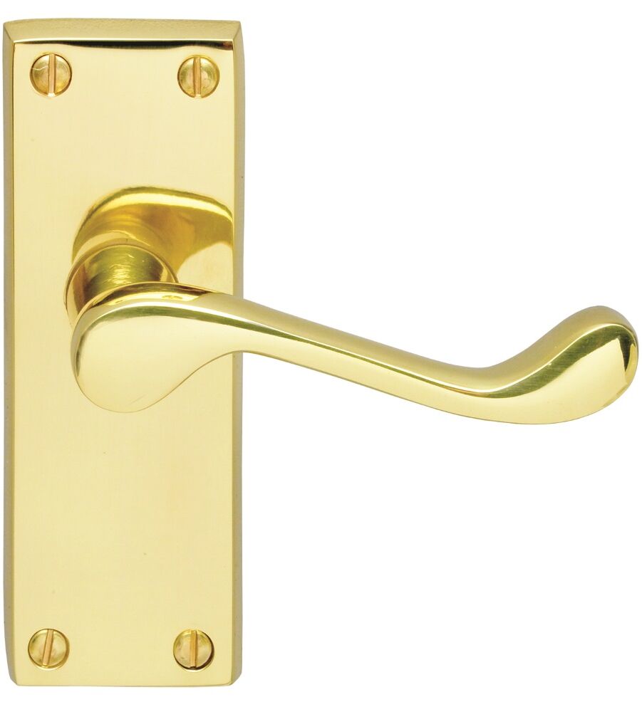 CARLISLE BRASS DL55 VICTORIAN SCROLL LEVER ON BACKPLATE - LATCH 118MM X 43MM - PAIR