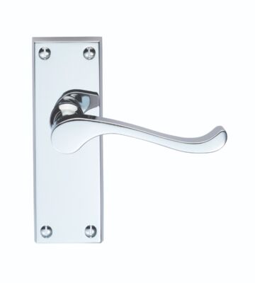 Carlisle Brass CBS55CP/BP Victorian Scroll Lever On Backplate – Latch (Contract Range) 115 X 40mm – Pair