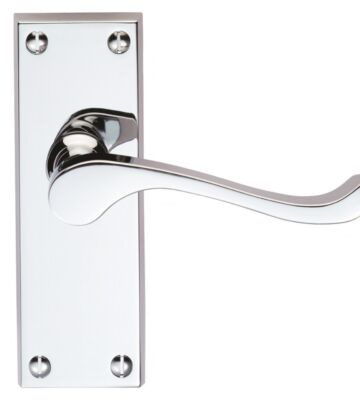 Carlisle Brass CBS55CP Victorian Scroll Lever On Backplate – Latch (Contract Range) 120mm X 40mm – Pair