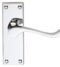 CARLISLE BRASS CBS55CP VICTORIAN SCROLL LEVER ON BACKPLATE - LATCH (CONTRACT RANGE) 120MM X 40MM - PAIR