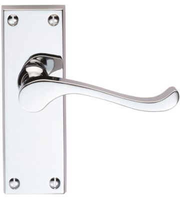 Carlisle Brass DL55CP Victorian Scroll Lever On Backplate – Latch 118mm X 43mm – Pair
