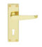 CARLISLE BRASS CBV30 VICTORIAN FLAT LEVER ON BACKPLATE - LOCK 57MM C/C (CONTRACT RANGE) 155MM X 40MM - PAIR