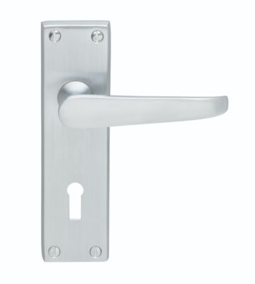 Carlisle Brass CBV30SC Victorian Flat Lever On Backplate – Lock 57mm C/C (Contract Range) 155mm X 40mm – Pair