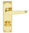CARLISLE BRASS CBV30WC/BP VICTORIAN FLAT LEVER ON BACKPLATE - BATHROOM 57MM C/C (CONTRACT RANGE) - PAIR