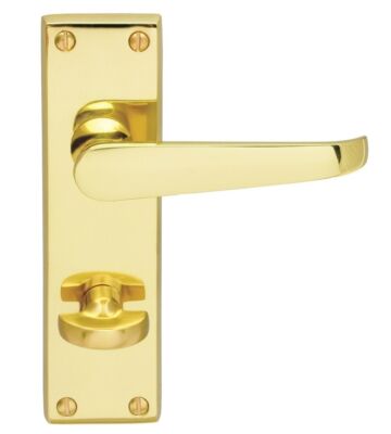 Carlisle Brass CBV30WC Victorian Flat Lever On Backplate – Bathroom 57mm C/C (Contract Range) 155mm X 40mm – Pair