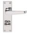 CARLISLE BRASS CBV30WCCP VICTORIAN FLAT LEVER ON BACKPLATE - BATHROOM 57MM C/C (CONTRACT RANGE) 155MM X 40MM - PAIR