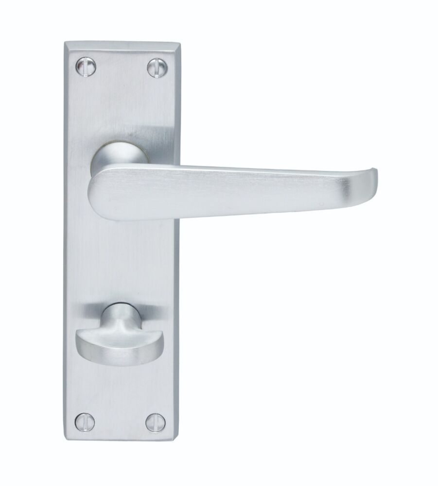 CARLISLE BRASS CBV30WCSC VICTORIAN FLAT LEVER ON BACKPLATE - BATHROOM 57MM C/C (CONTRACT RANGE) 155MM X 40MM - PAIR