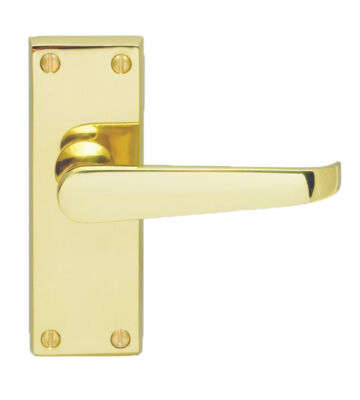 Carlisle Brass CBV31/BP Victorian Flat Lever On Backplate – Latch (Contract Range) – Pair