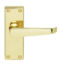 CARLISLE BRASS CBV31/BP VICTORIAN FLAT LEVER ON BACKPLATE - LATCH (CONTRACT RANGE) - PAIR