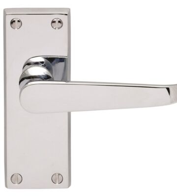 Carlisle Brass CBV31CP Victorian Flat Lever On Backplate – Latch (Contract Range) 120mm X 40mm – Pair