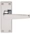 CARLISLE BRASS CBV31CP VICTORIAN FLAT LEVER ON BACKPLATE - LATCH (CONTRACT RANGE) 120MM X 40MM - PAIR