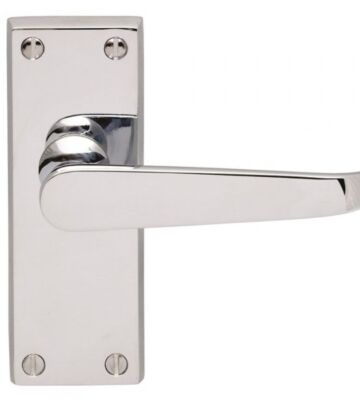 Carlisle Brass CBV31CP/BP Victorian Flat Lever On Backplate – Latch (Contract Range) – Pair