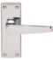 CARLISLE BRASS CBV31CP/BP VICTORIAN FLAT LEVER ON BACKPLATE - LATCH (CONTRACT RANGE) - PAIR