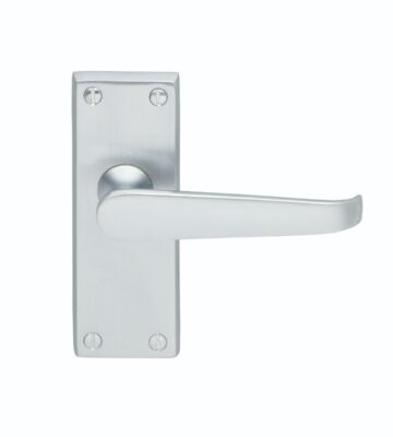 Carlisle Brass CBV31SC Victorian Flat Lever On Backplate – Latch (Contract Range) 120mm X 40mm – Pair