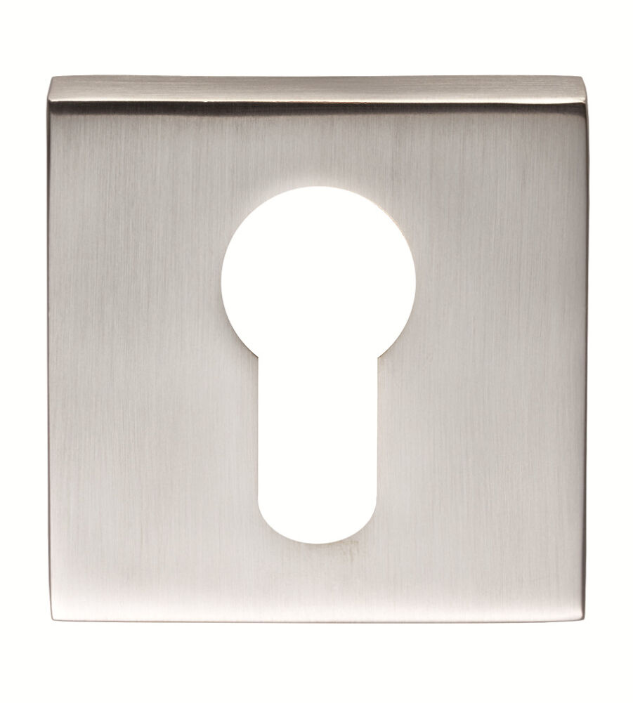 CARLISLE BRASS CEB001QSC EURO PROFILE ESCUTCHEONS ON CONCEALED FIX SQUARE ROSE - MP19 50 - PAIR