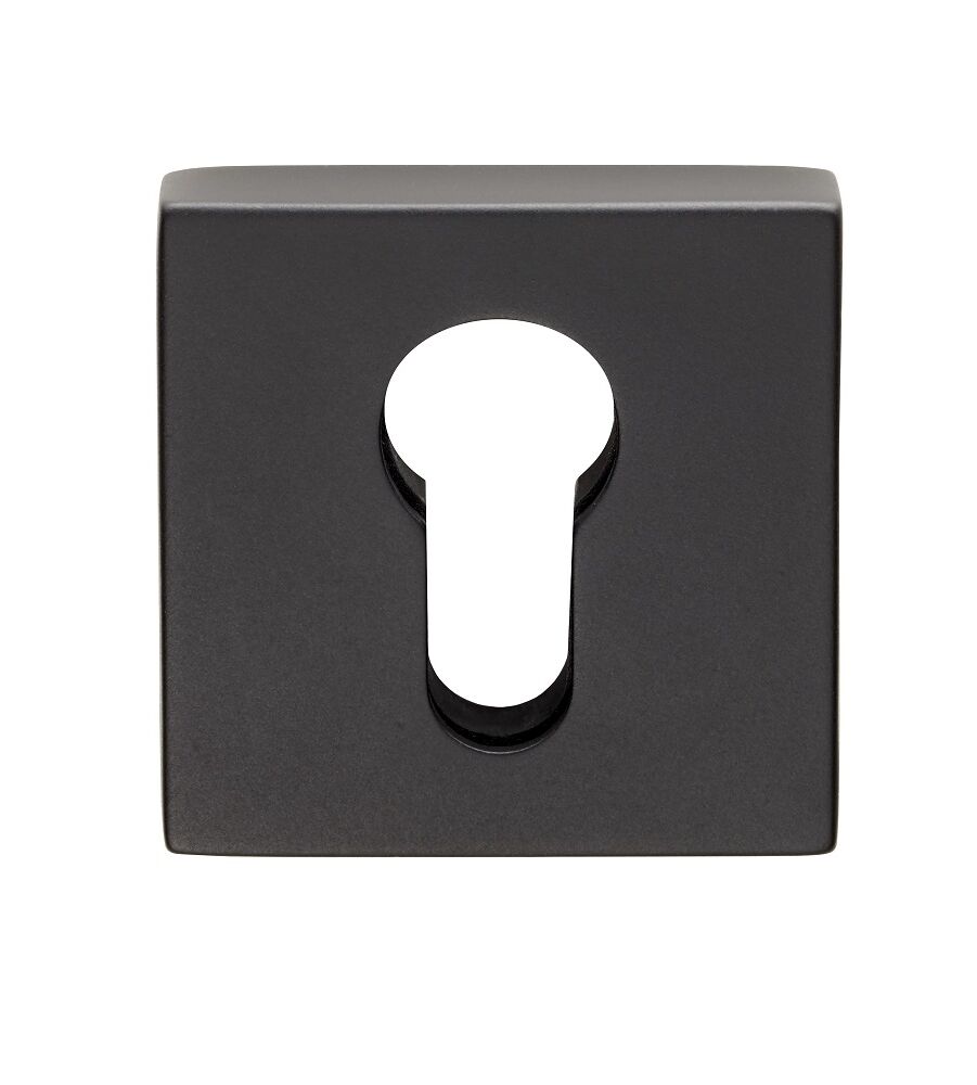 CARLISLE BRASS CEB001QBLK EURO PROFILE ESCUTCHEONS ON CONCEALED FIX SQUARE ROSE - MP24 50 - PAIR