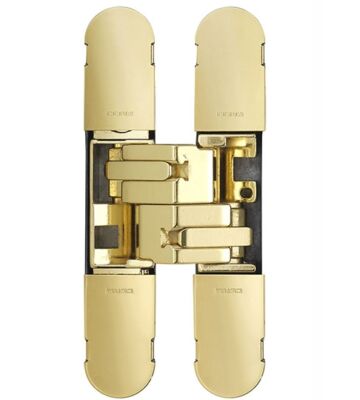 Carlisle Brass CI001130OTT00 1130 Stars 3d Concealed Hinge 134 X 24mm Brass Plated – Screws Not Supplied 134 X 24mm