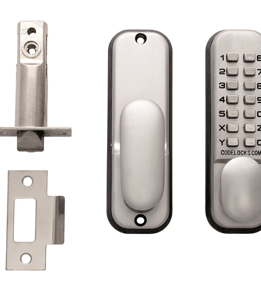 CARLISLE BRASS CL155SGVCB CODELOCK CL155SG SILVER GREY. FUNCTION / MORTICE LATCH WITH DUAL BACKPLATE