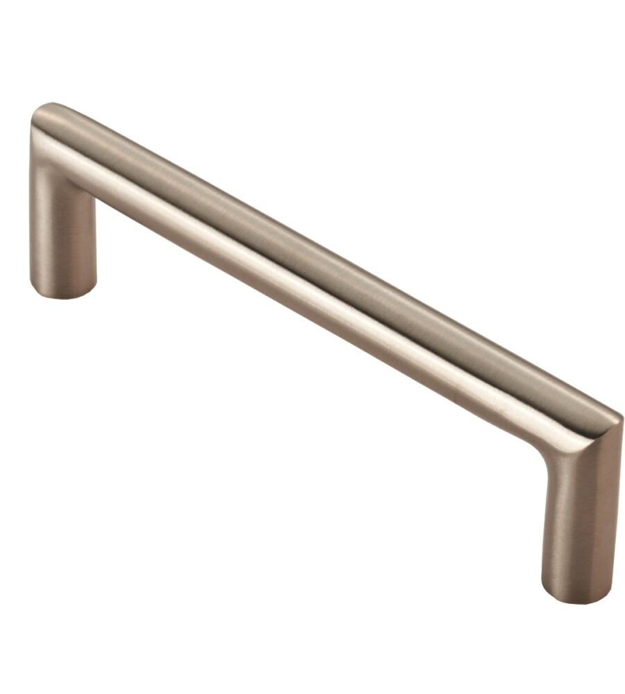 CARLISLE BRASS CPM1096SSS STEELWORX SOLID 10MM DIA. CABINET MITRED PULL HANDLE (96MM C/C) G304