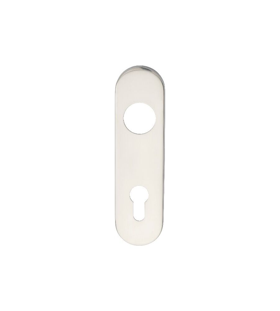 CARLISLE BRASS CPRE1170/72BSS 174 X 45 X 8MM STEELWORX RADIUS BACKPLATES - LOCK EURO PROFILE (72MM C/C)  - PAIR