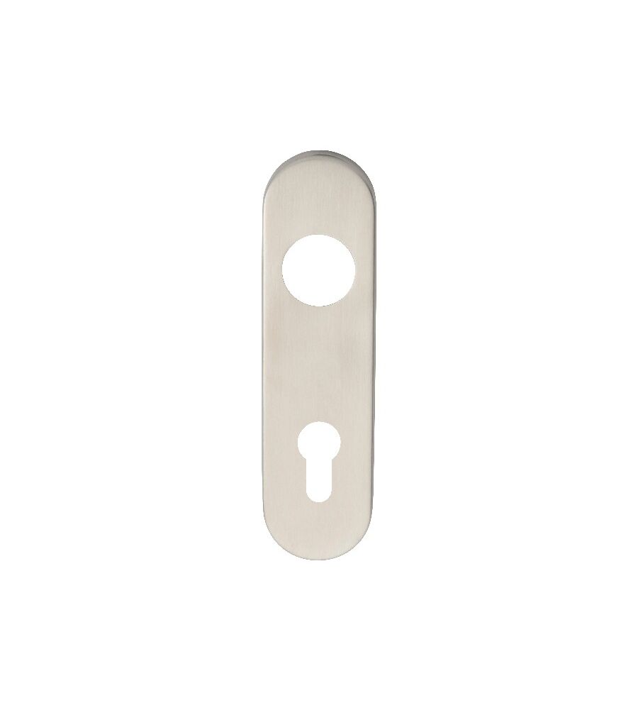 CARLISLE BRASS CPRE1170/72SSS 174 X 45 X 8MM STEELWORX RADIUS BACKPLATES - LOCK EURO PROFILE (72MM C/C)  - PAIR